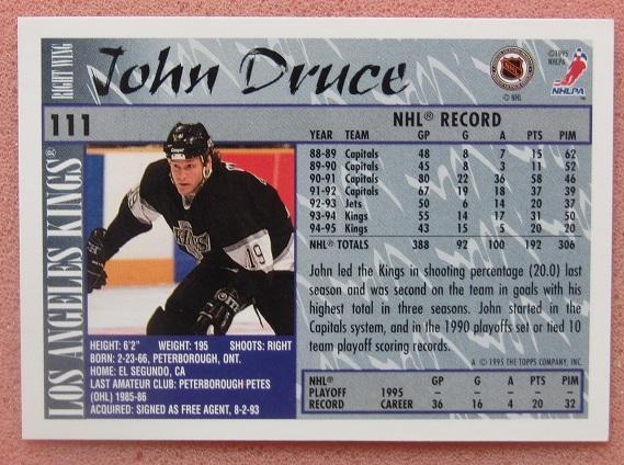 НХЛ Джон Дрюс Лос-Анжелес Кингз № 111 1