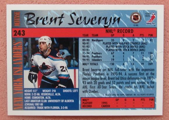 НХЛ Брент Северин Нью-Йорк Айлендерс № 243 1
