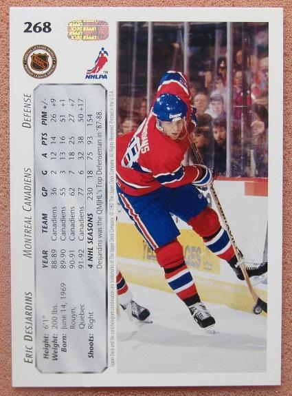 НХЛ Эрик Дежарден Монреаль Канадиенс № 268 1