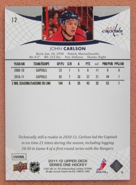 НХЛ Джон Карлсон Вашингтон Кэпиталз № 12 1