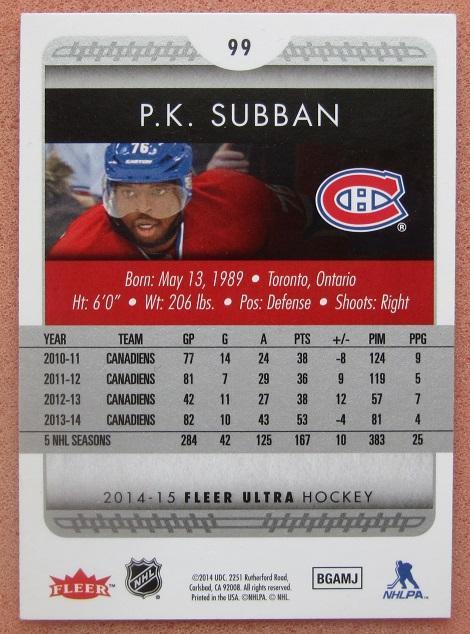 НХЛ Пи-Кей Суббан Монреаль Канадиенс № 99 1
