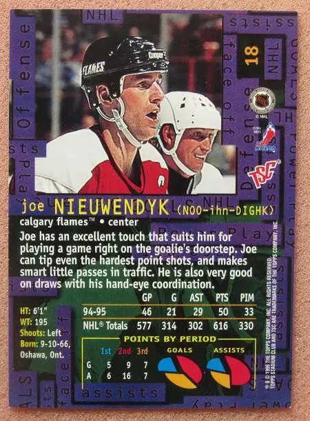 НХЛ Джо Ньювендайк Калгари Флэймз № 18 1