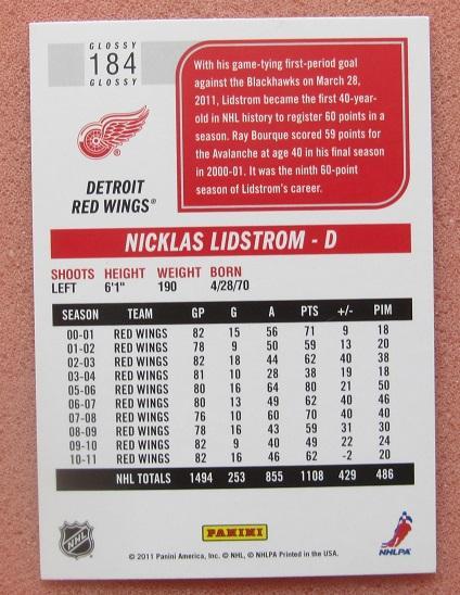 НХЛ Никлас Лидстрем Детройт Ред Уингз № 184 1
