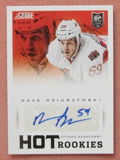 НХЛ Дэйв Дзюрзински Оттава Сенаторз № 593 автограф