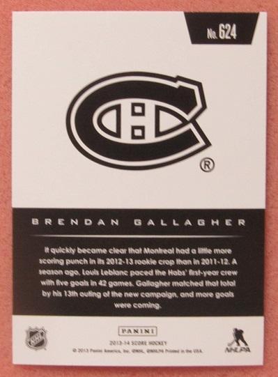 НХЛ Брендан Галлахер Монреаль Канадиенс № 624 1