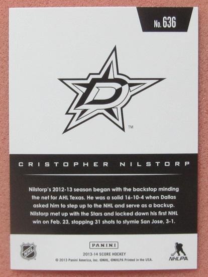 НХЛ Кристофер Нилсторп Даллас Старз № 636 1