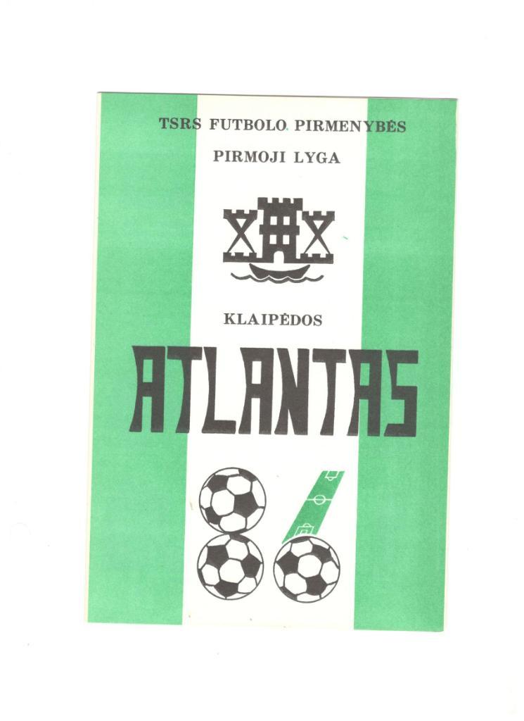 буклет Атлантас Клайпеда Литва 1986 год литовский