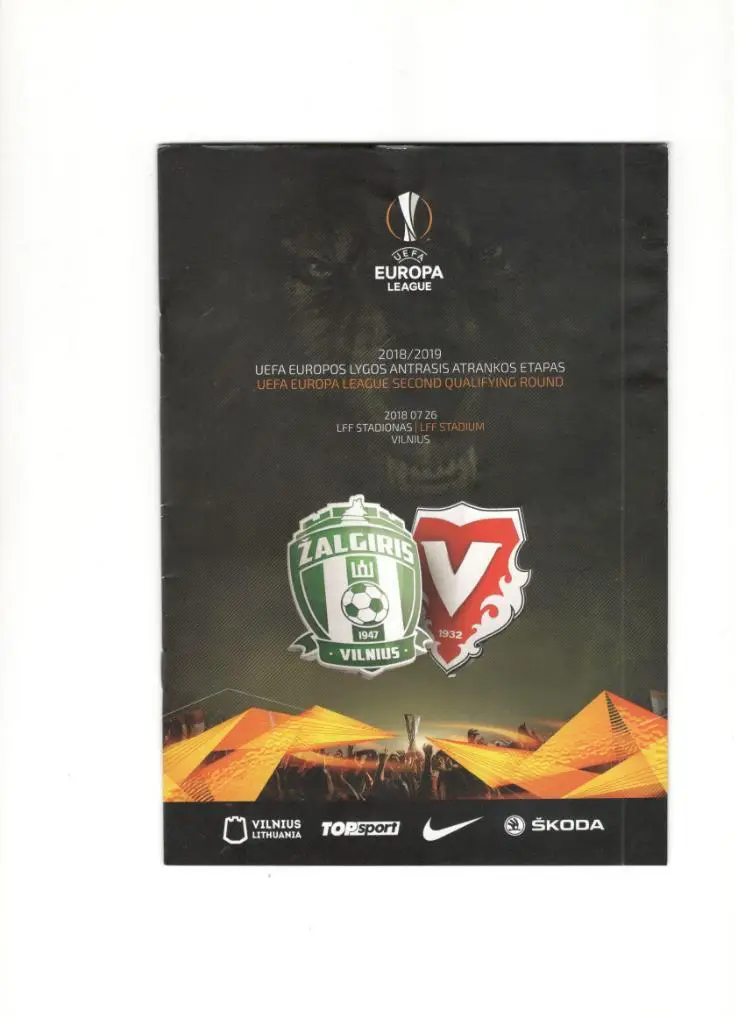 Жальгирис Вильнюс Литва - Вадуц Лихтенштейн 26.07.2018 Лига Европы