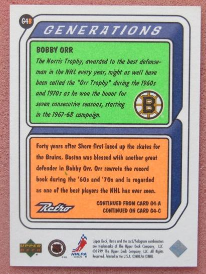 НХЛ Бобби Орр Бостон Брюинз № G4B 1