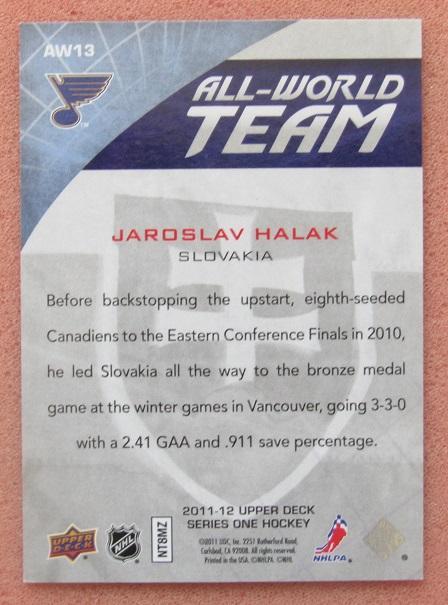 НХЛ Ярослав Галак Сент-Луис Блюз № AW13 1