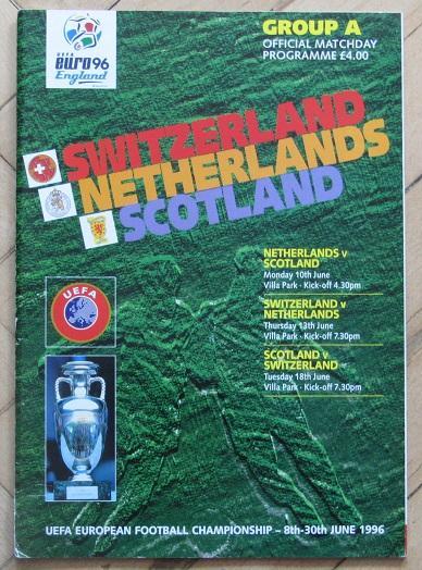 чемпионат Европы 1996 Швейцария Голландия Шотландия