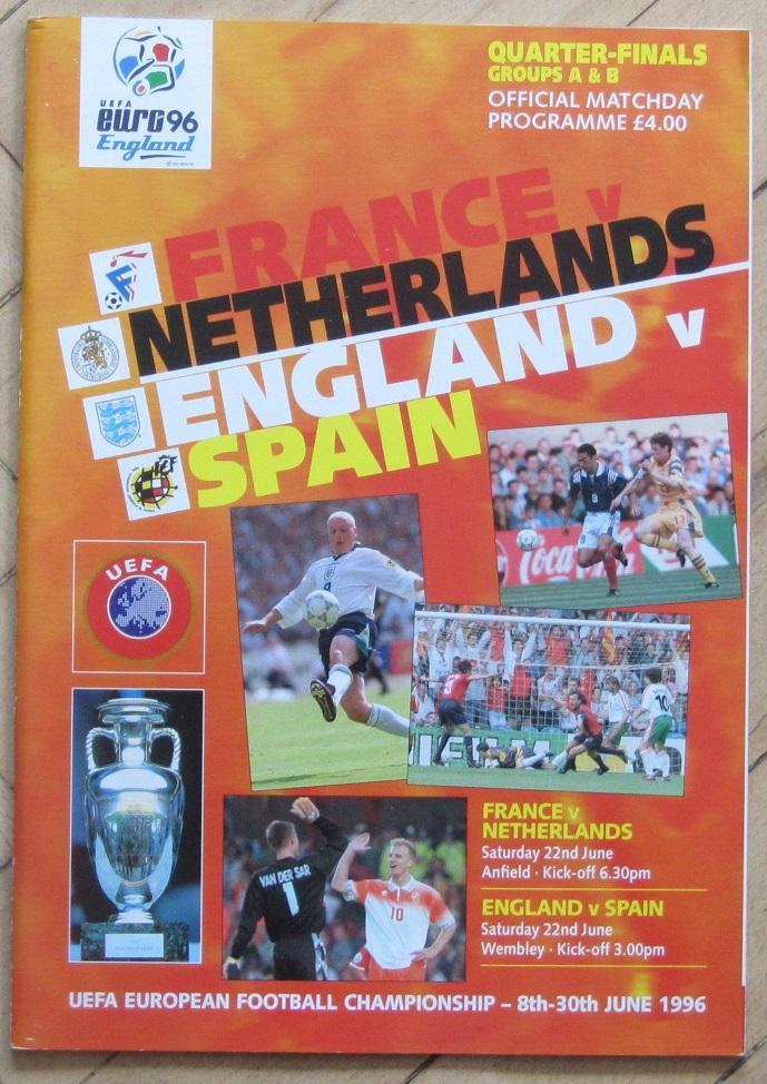 чемпионат Европы 1996 1/4 финала Франция Голландия Англия Испания