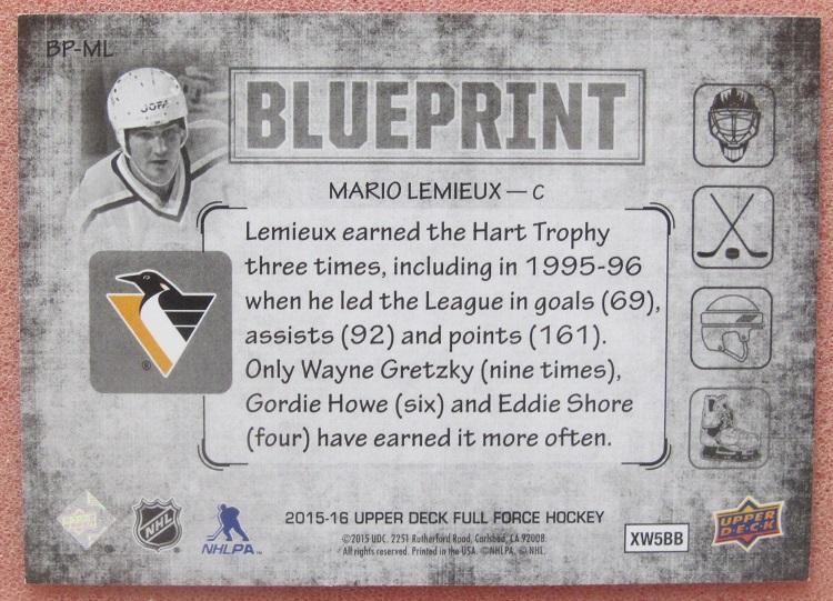НХЛ Марио Лемье Питтсбург Пингвинз № BPML 1
