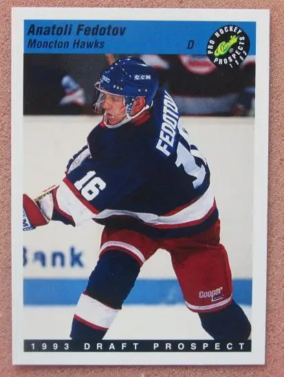 НХЛ Анатолий Федотов Монктон Хокс Саратов Динамо Москва Пермь Подольск № 97