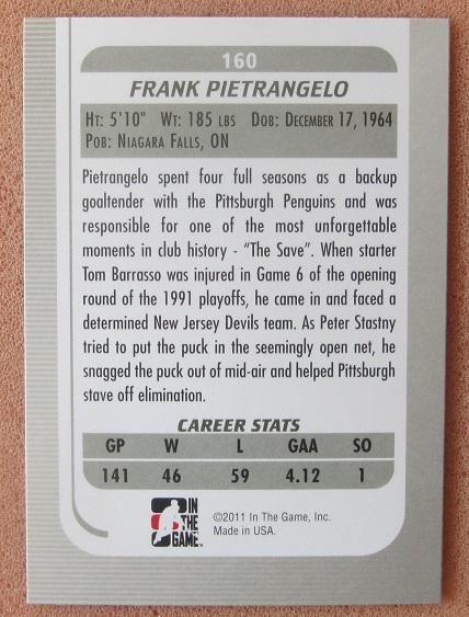 НХЛ Фрэнк Пьетранжело Питтсбург Пингвинз Хартфорд Уэйлерс № 160 1