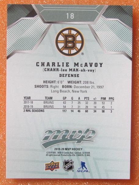 НХЛ Чарли Макэвой Бостон Брюинз № 18 1