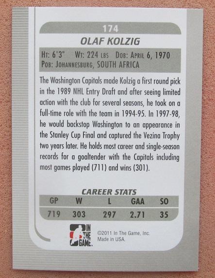 НХЛ Олаф Кольциг Вашингтон Кэпиталз № 174 1