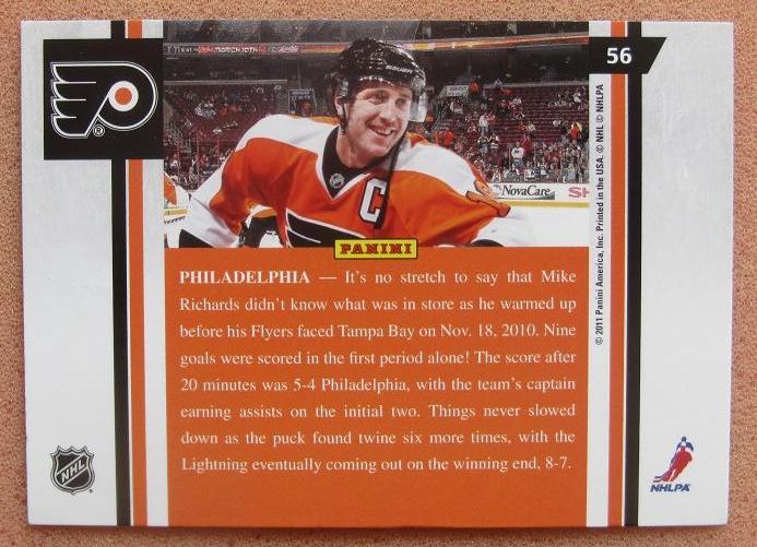 НХЛ Майк Ричардс Филадельфия Флайерз № 56 1