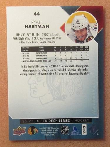 НХЛ Райан Хартман Чикаго Блэкхокс № 44 1