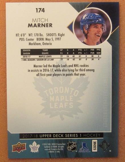 НХЛ Митчелл Марнер Торонто Мэйпл Лифс № 174 1