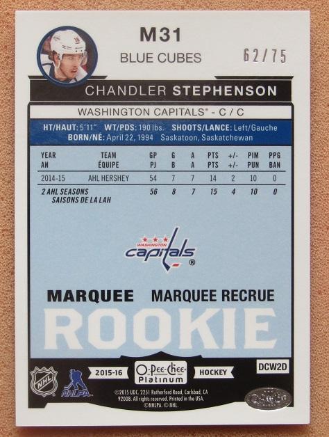 НХЛ Чендлер Стивенсон Вашингтон Кэпиталз № M31 1