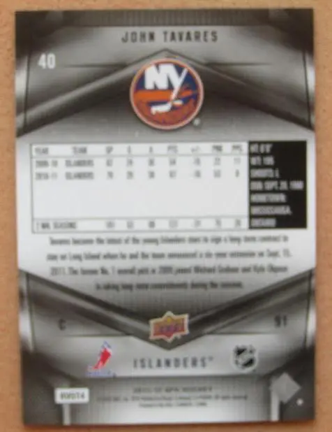 НХЛ Джон Таварес Нью-Йорк Айлендерс № 40 1