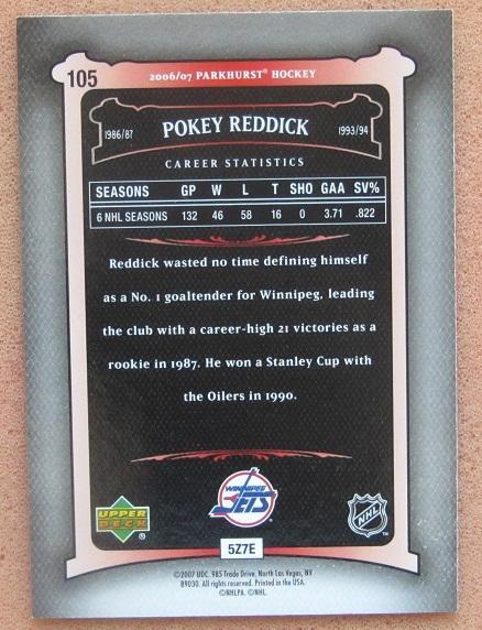 НХЛ Покей Реддик Виннипег Джетс № 105 1