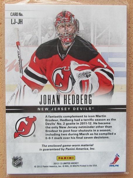 НХЛ Юхан Хедберг Нью-Джерси Дэвилз № LJ-JH джерси 1