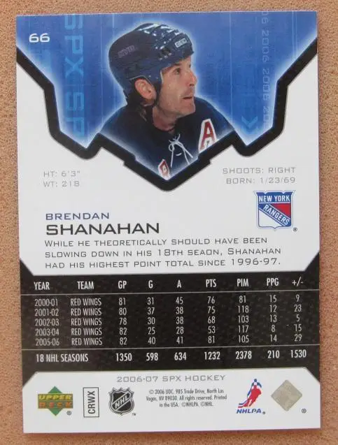 НХЛ Брендан Шэнахэн Нью-Йорк Рейнджерс № 66 1