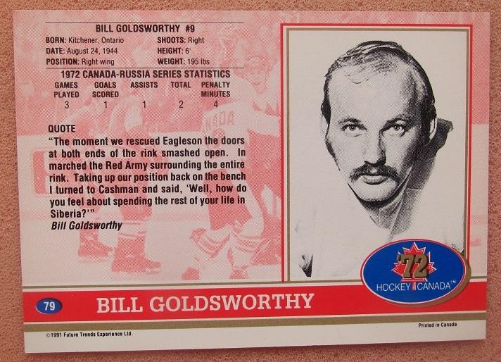 Билл Голдзуорти Канада суперсерия 1972 № 79 1
