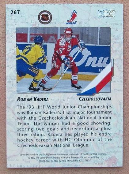 НХЛ Роман Кадера Чехия № 267 1