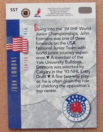 НХЛ Джон Эммонс США № 557 1