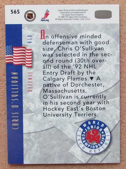 НХЛ Крис О'Салливан США № 565 1