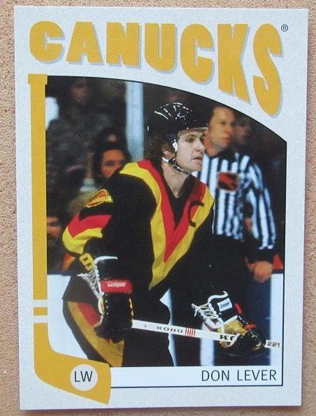 НХЛ Дон Левер Ванкувер Кэнакс № 134