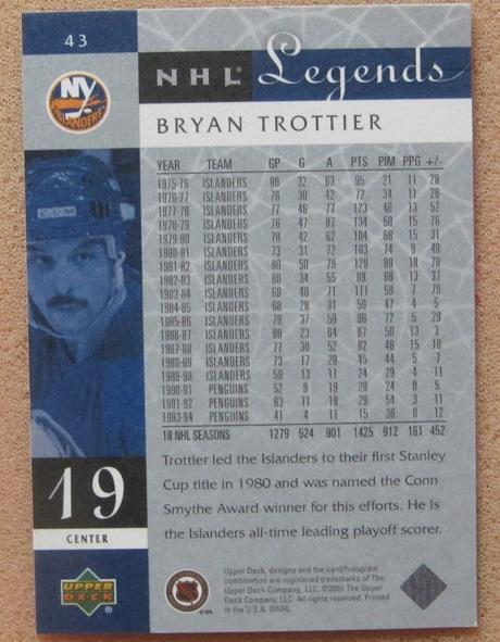 НХЛ Брайан Тротье Нью-Йорк Айлендерс № 43 1