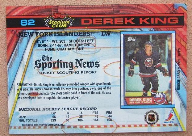 НХЛ Дерек Кинг Нью-Йорк Айлендерс № 82 1