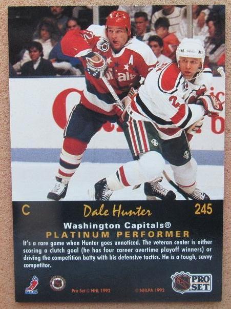 НХЛ Дейл Хантер Вашингтон Кэпиталз № 245 1
