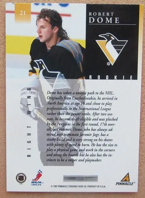 НХЛ Роберт Доме Питтсбург Пингвинз № 21 1