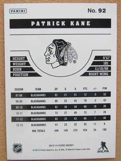 НХЛ Патрик Кейн Чикаго Блэкхокс № 92 1