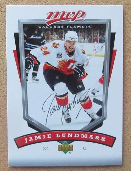 НХЛ Джейми Лундмарк Калгари Флэймз № 43 автограф