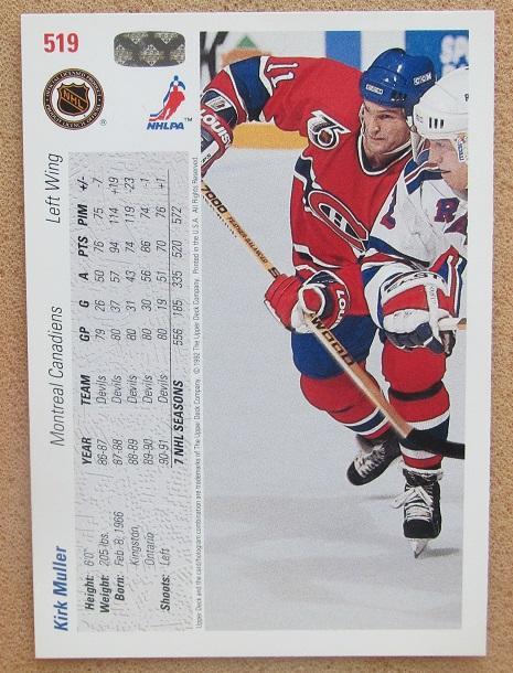 НХЛ Кирк Мюллер Монреаль Канадиенс № 519 1