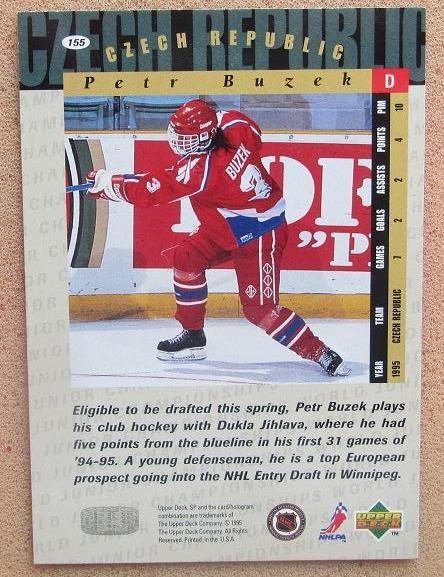 НХЛ Петр Бузек Чехия № 155 1