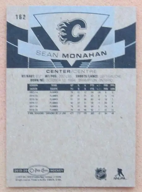 НХЛ Шон Монахан Калгари Флэймз № 162 1
