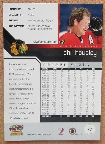 НХЛ Фил Хаусли Чикаго Блэкхокс № 77 1