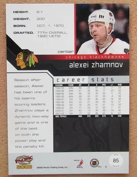 НХЛ Алексей Жамнов Чикаго Блэкхокс Динамо Москва Витязь № 85 1