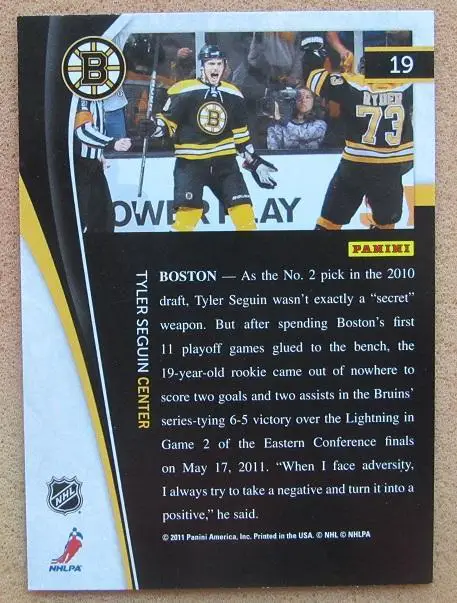 НХЛ Тайлер Сегин Бостон Брюинз № 19 1