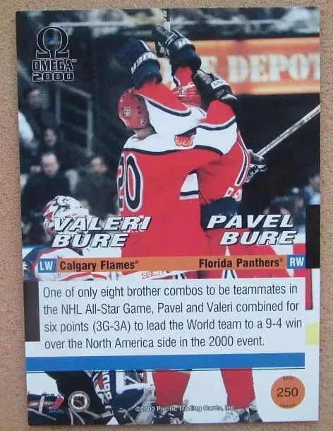 НХЛ Валерий и Павел Буре Калгари Флэймз Флорида Пантерз № 250 1