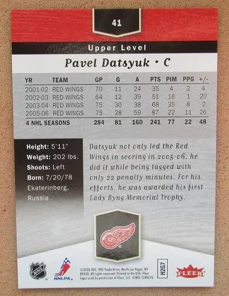 НХЛ Павел Дацюк Детройт Ред Уингз Екатеринбург Казань Динамо ЦСКА Москва СКА 41 1