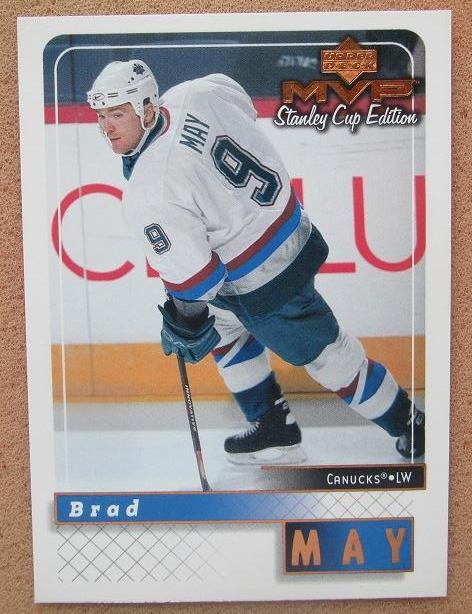 НХЛ Брэд Мэй Ванкувер Кэнакс № 187