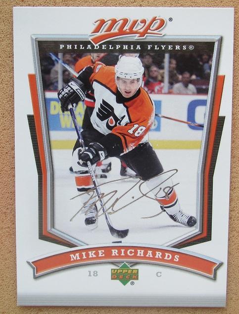НХЛ Майк Ричардс Филадельфия Флайерз № 129 автограф